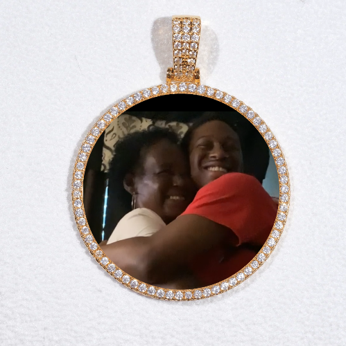 MEDIUM 3D CIRCLE CUSTOM PICTURE PENDANT