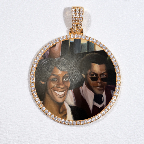 MEDIUM 3D CIRCLE CUSTOM PICTURE PENDANT