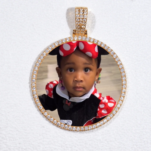 MEDIUM 3D CIRCLE CUSTOM PICTURE PENDANT