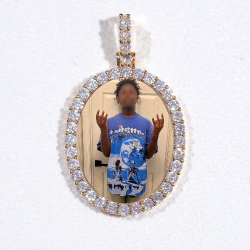 3D Oval Custom Picture Pendant