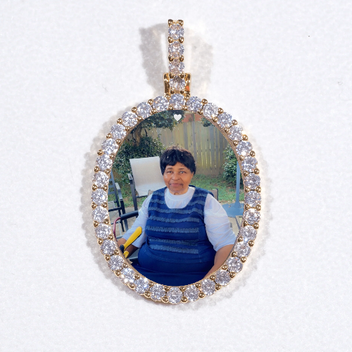 3D Oval Custom Picture Pendant