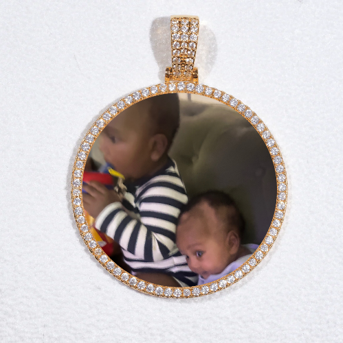 MEDIUM 3D CIRCLE CUSTOM PICTURE PENDANT
