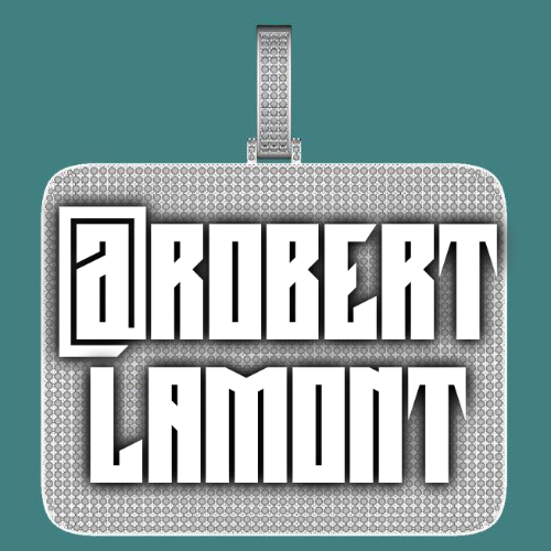 CUSTOM LETTER NECKLACE 3D BIG SQUARE