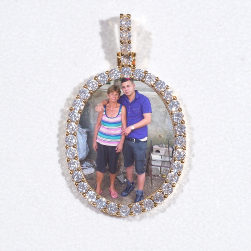3D Oval Custom Picture Pendant