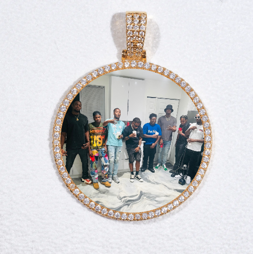 MEDIUM 3D CIRCLE CUSTOM PICTURE PENDANT