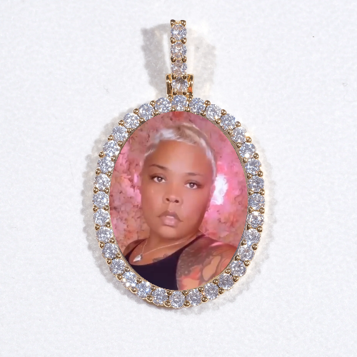 3D Oval Custom Picture Pendant