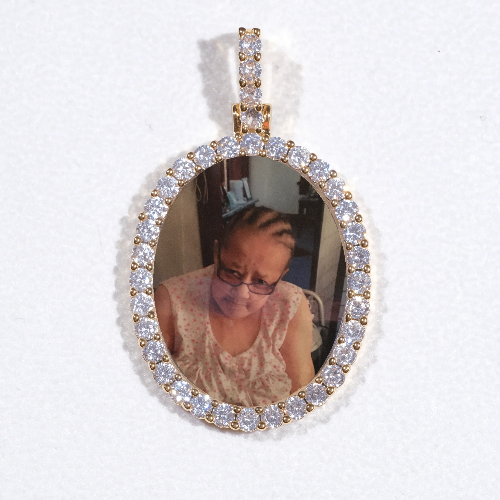 3D Oval Custom Picture Pendant