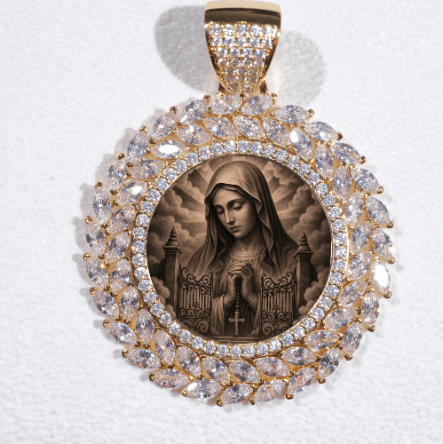 Large 3D Wheat Ear Custom Picture Pendant