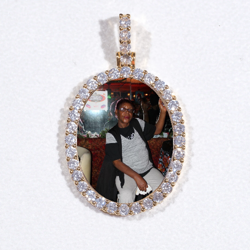 3D Oval Custom Picture Pendant