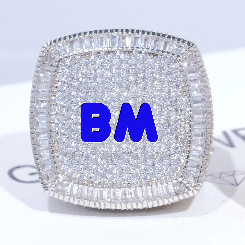 CUSTOM LETTER 3D ICED RING