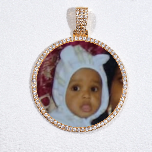 MEDIUM 3D CIRCLE CUSTOM PICTURE PENDANT