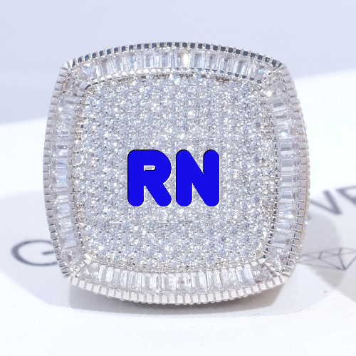 CUSTOM LETTER 3D ICED RING