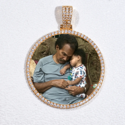MEDIUM 3D CIRCLE CUSTOM PICTURE PENDANT