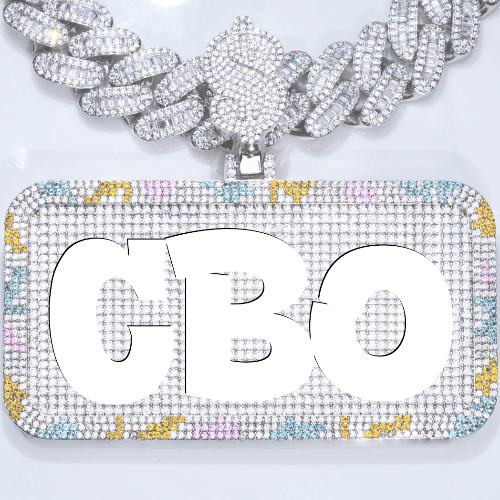 CUSTOM LETTER NECKLACE 3D COLORFUL SQUARE