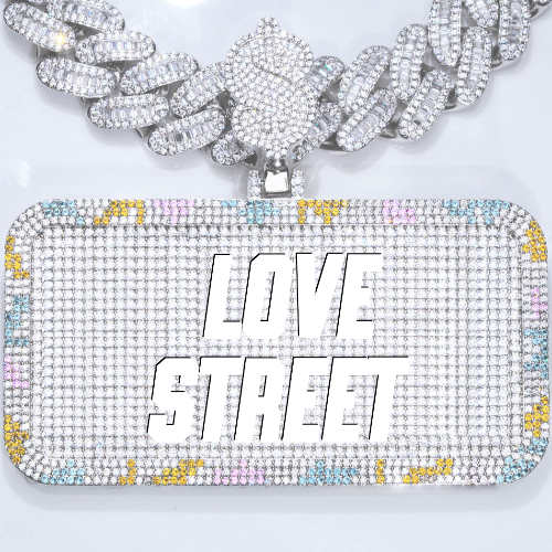 CUSTOM LETTER NECKLACE 3D COLORFUL SQUARE