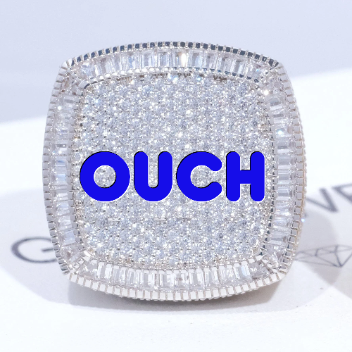CUSTOM LETTER 3D ICED RING