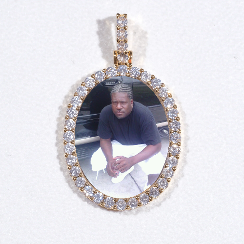 3D Oval Custom Picture Pendant