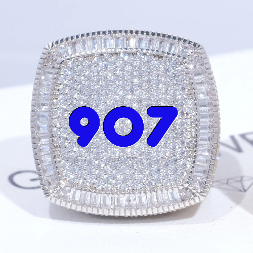 CUSTOM LETTER 3D ICED RING