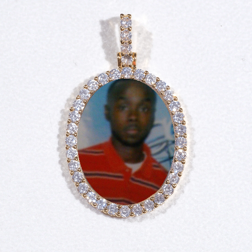 3D Oval Custom Picture Pendant