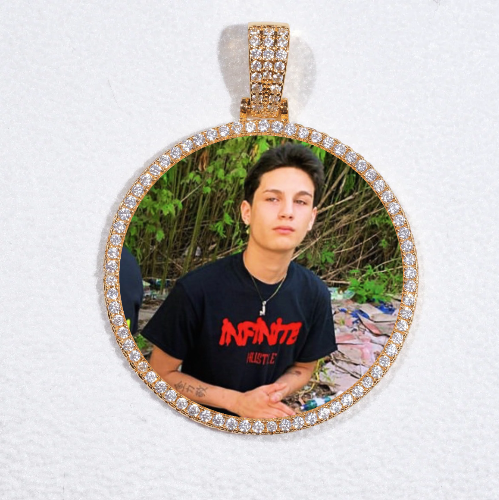 MEDIUM 3D CIRCLE CUSTOM PICTURE PENDANT