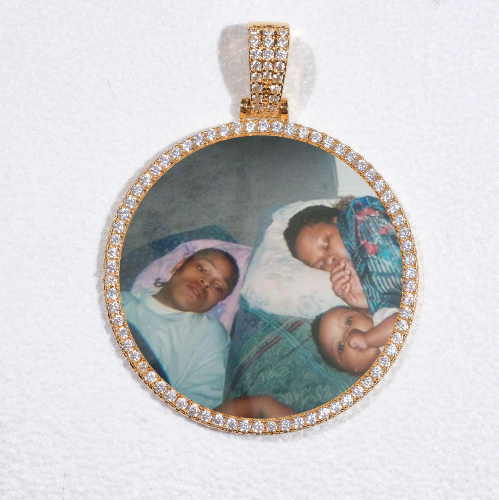 MEDIUM 3D CIRCLE CUSTOM PICTURE PENDANT