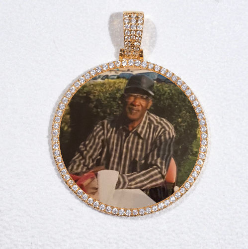MEDIUM 3D CIRCLE CUSTOM PICTURE PENDANT