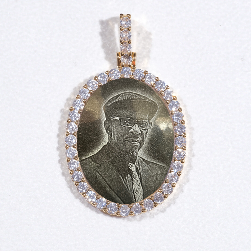 3D Oval Custom Picture Pendant