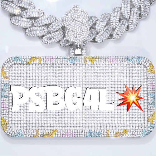 CUSTOM LETTER NECKLACE 3D COLORFUL SQUARE