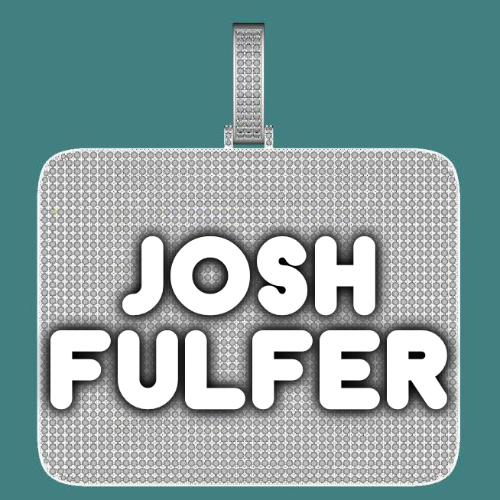 CUSTOM LETTER NECKLACE 3D BIG SQUARE