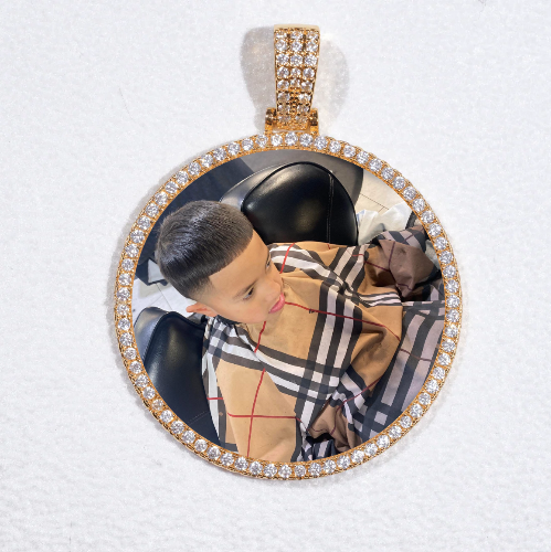 MEDIUM 3D CIRCLE CUSTOM PICTURE PENDANT