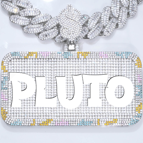 CUSTOM LETTER NECKLACE 3D COLORFUL SQUARE