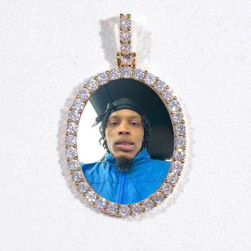 3D Oval Custom Picture Pendant