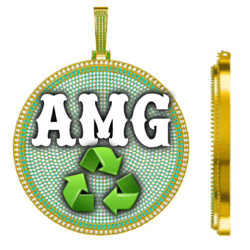 CUSTOM LETTER NECKLACE 3D BIG DISC