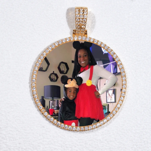 MEDIUM 3D CIRCLE CUSTOM PICTURE PENDANT