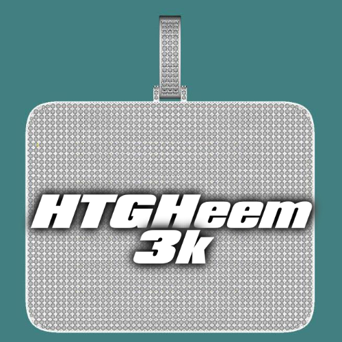 CUSTOM LETTER NECKLACE 3D BIG SQUARE