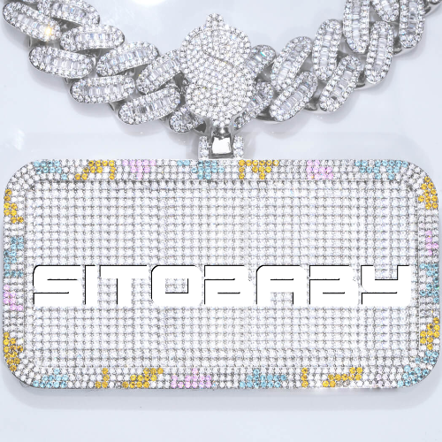 CUSTOM LETTER NECKLACE 3D COLORFUL SQUARE