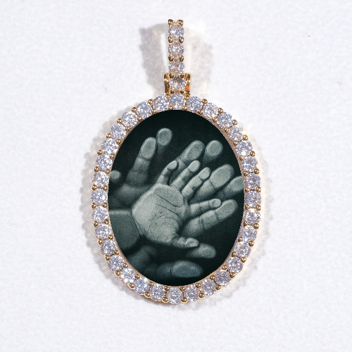 3D Oval Custom Picture Pendant