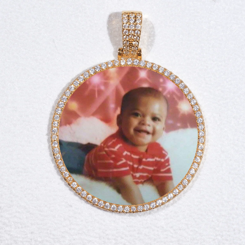 MEDIUM 3D CIRCLE CUSTOM PICTURE PENDANT