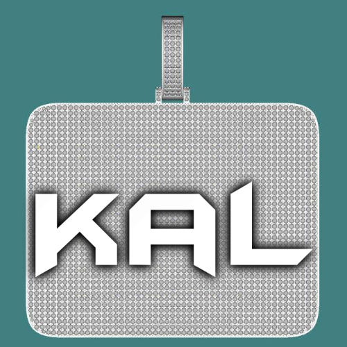 CUSTOM LETTER NECKLACE 3D BIG SQUARE