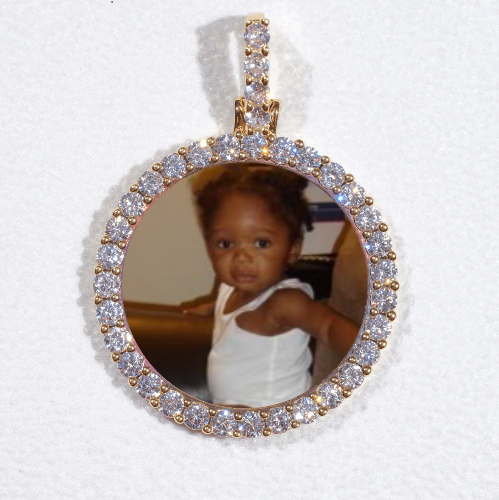 3D CIRCLE CUSTOM PICTURE PENDANT SMALL SIZE