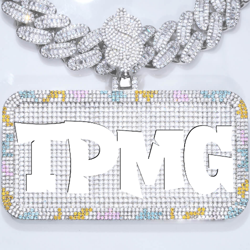 CUSTOM LETTER NECKLACE 3D COLORFUL SQUARE