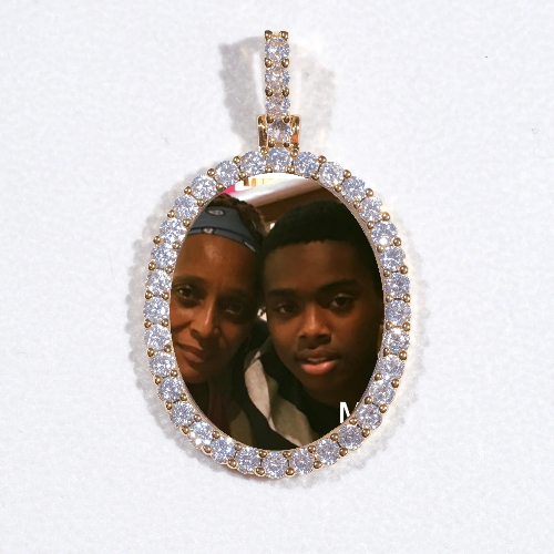 3D Oval Custom Picture Pendant