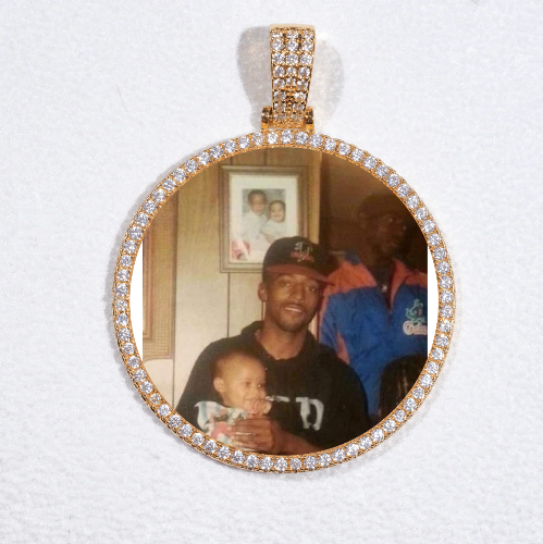 MEDIUM 3D CIRCLE CUSTOM PICTURE PENDANT