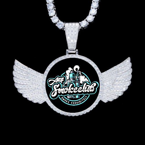 925S & VVS Moissanite 3D Wing Custom Picture Pendant