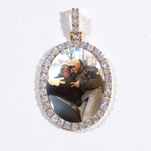 3D Oval Custom Picture Pendant