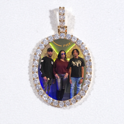 3D Oval Custom Picture Pendant