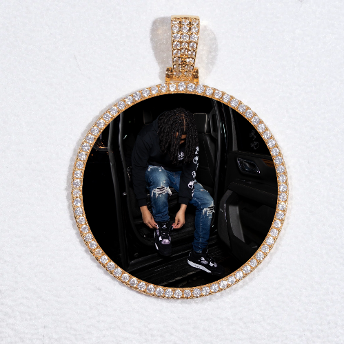 MEDIUM 3D CIRCLE CUSTOM PICTURE PENDANT