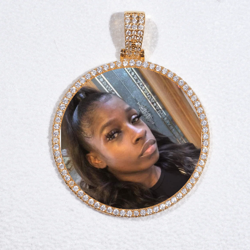 MEDIUM 3D CIRCLE CUSTOM PICTURE PENDANT