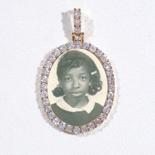3D Oval Custom Picture Pendant