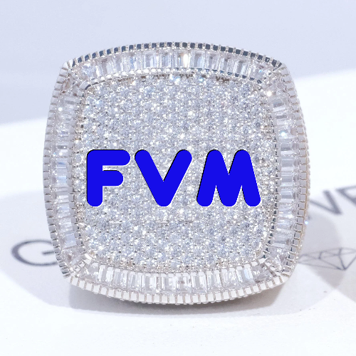 CUSTOM LETTER 3D ICED RING